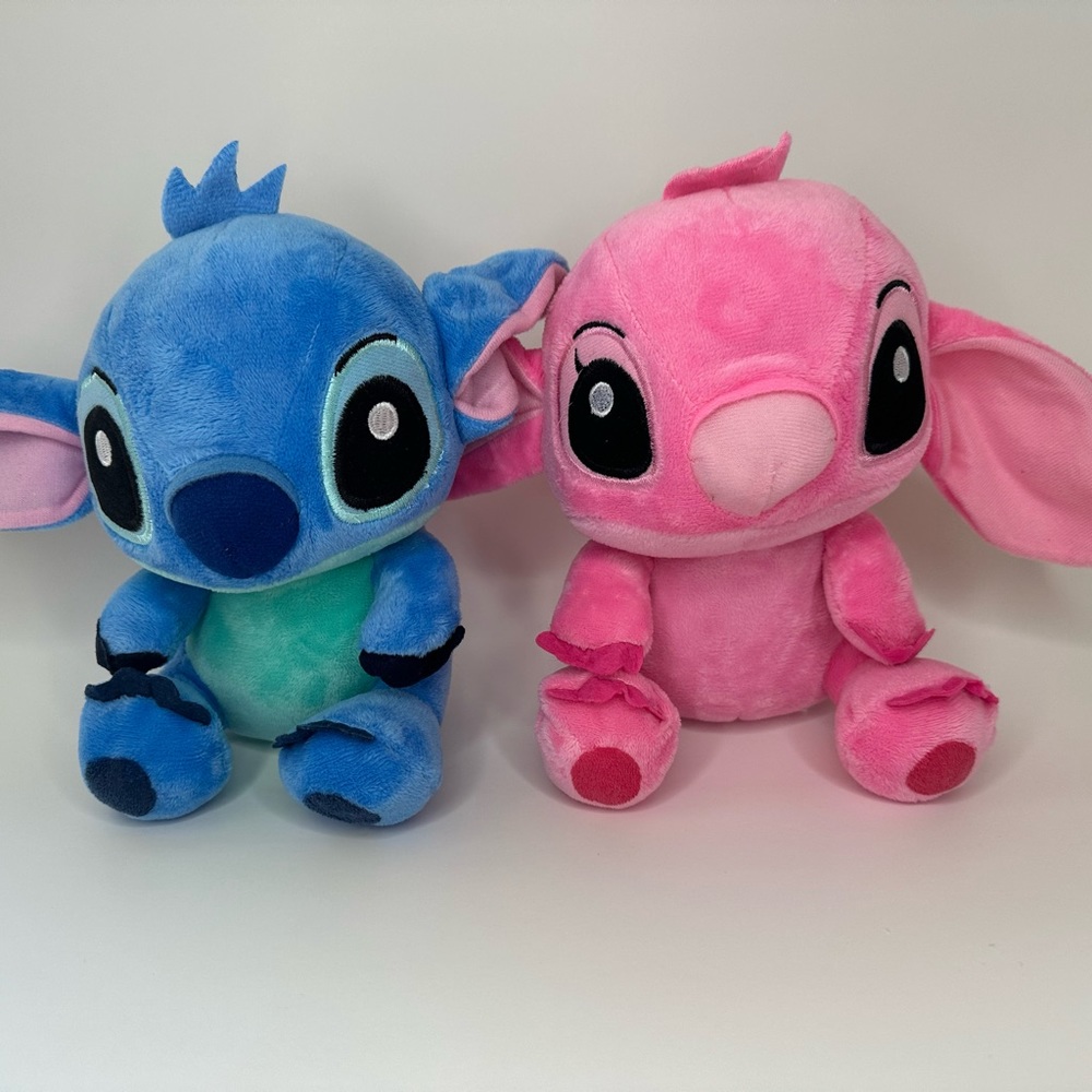 Stitch and Angel plushies (Pair of 2 plushies)